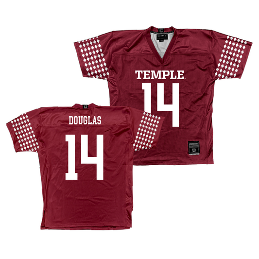 Temple Cherry Football Jersey - Tyler Douglas | #14