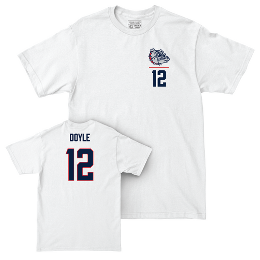 Gonzaga Women's Soccer White Logo Comfort Colors Tee  - Kate Doyle