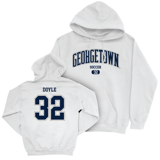 Georgetown Women's Soccer White Arch Hoodie  - Cyanne Doyle