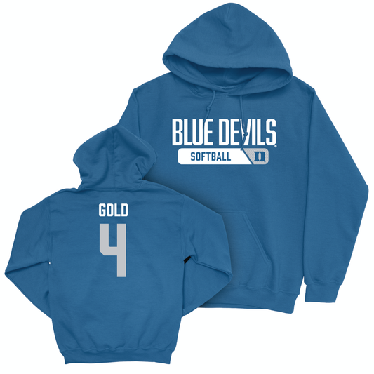 Duke Men's Basketball Royal Varsity Hoodie - Ana Gold Small