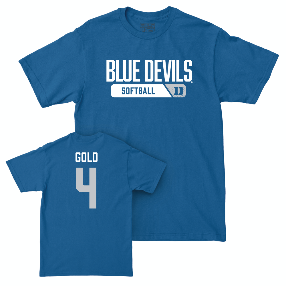 Duke Men's Basketball Royal Varsity Tee - Ana Gold Small