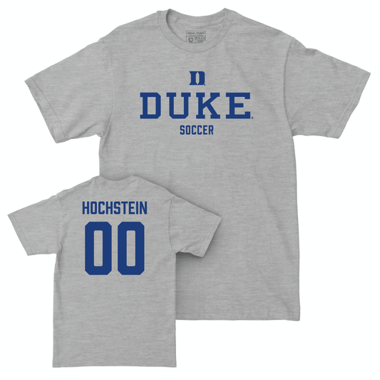 Duke Men's Basketball Sport Grey Staple Tee - Jacob Hochstein Small