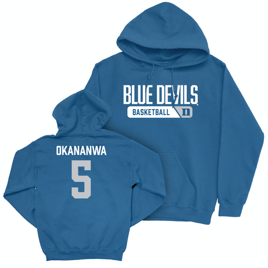 Duke Men's Basketball Royal Varsity Hoodie - Oluchi Okananwa Small