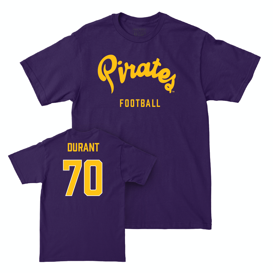 East Carolina Football Purple Script Tee - Kameron Durant