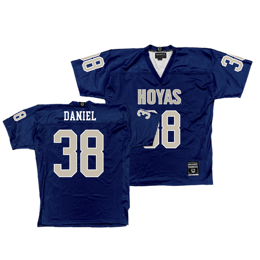 Georgetown Football Navy Jersey - Zeraun Daniel