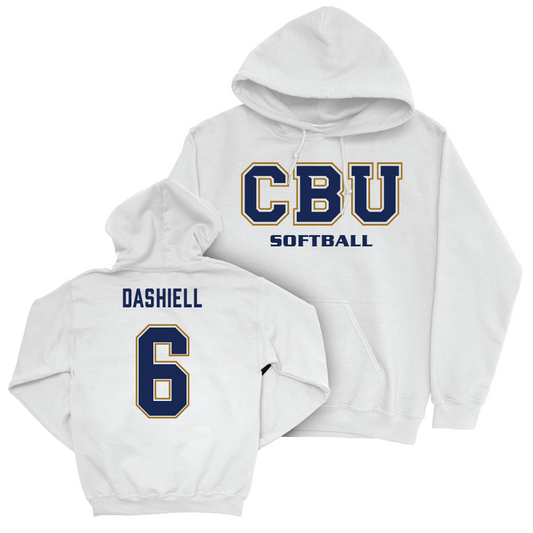 CBU Softball White Classic Hoodie  - Makenna Dashiell