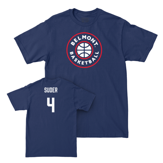 Belmont Women's Basketball Navy Hardwood Tee  - Elizabeth Suder