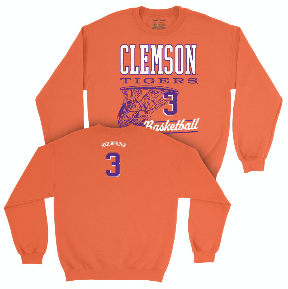 Clemson Men's Basketball Orange Hoops Crew - Jake Heidbreder