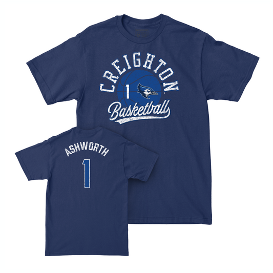 Creighton Men's Basketball Navy Hoops Tee - Steven Ashworth