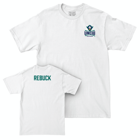 UNC Wilmington Women's Track & Field White Logo Comfort Colors Tee - Ava Rebuck