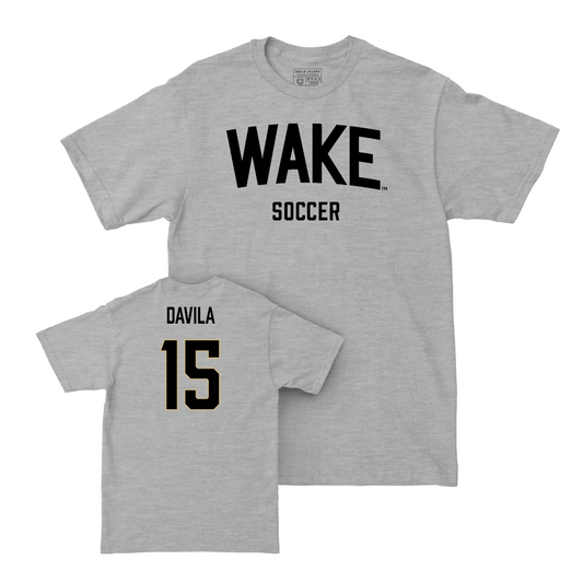 Wake Forest Men's Soccer Sport Grey Wordmark Tee  - Jojo Davila