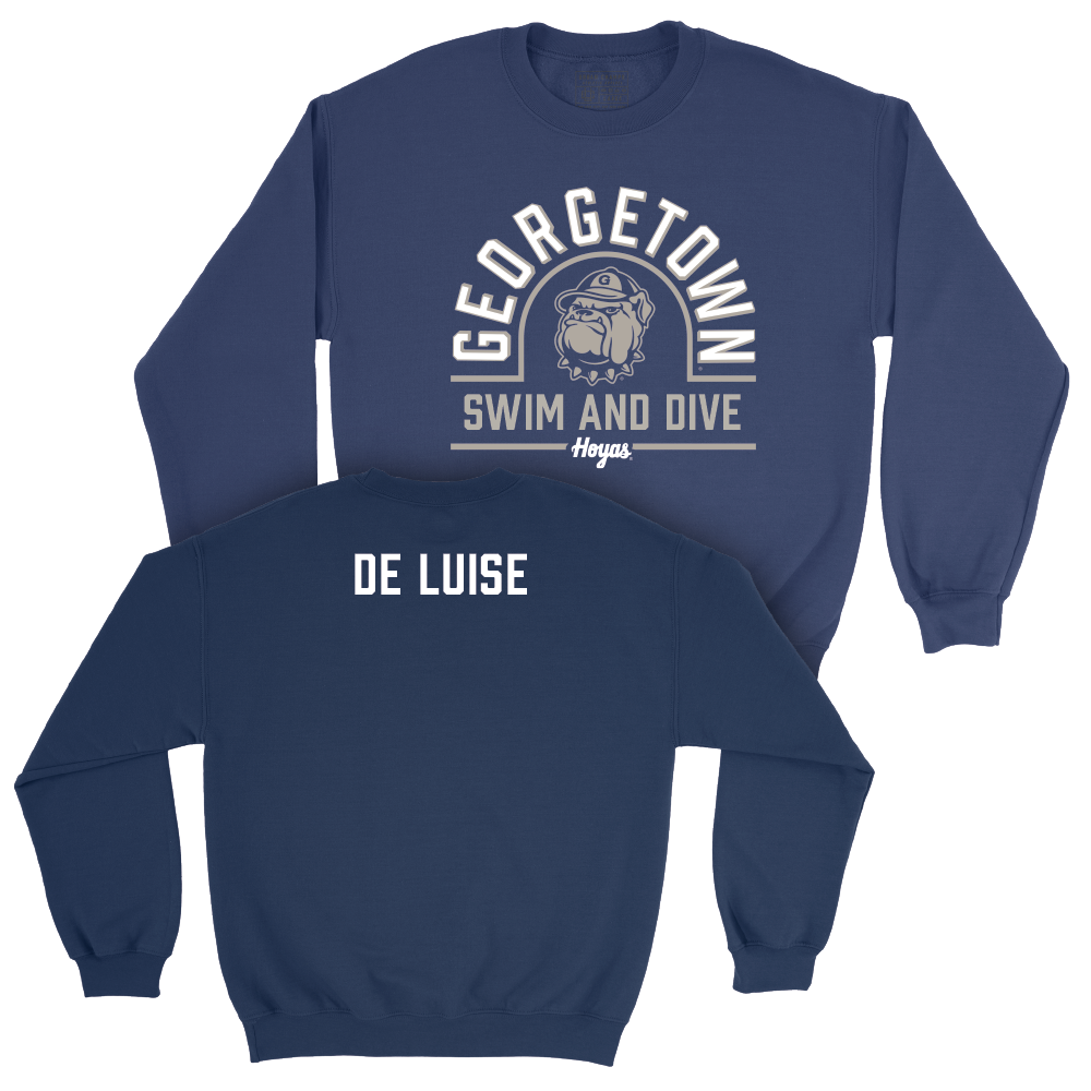 Georgetown Men's Swim & Dive Navy Classic Crew  - Bailey De Luise