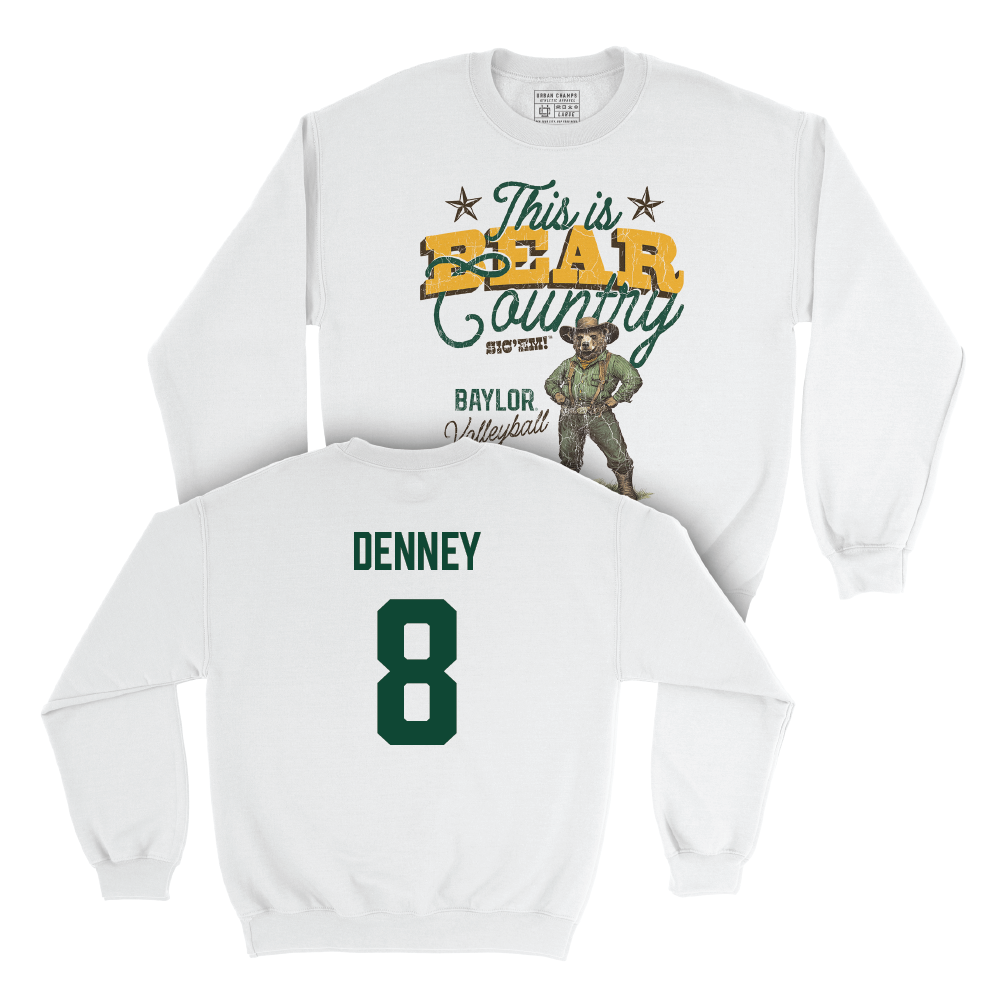 Baylor Women's Volleyball 'This is Bear Country' White Crew - Brianna Denney