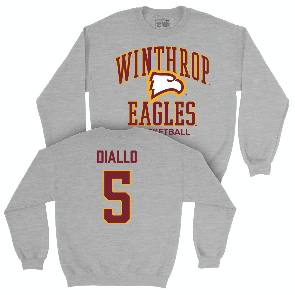 Winthrop Men's Basketball Sport Grey Classic Crew - Yoro Diallo