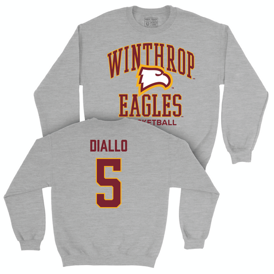 Winthrop Men's Basketball Sport Grey Classic Crew - Yoro Diallo