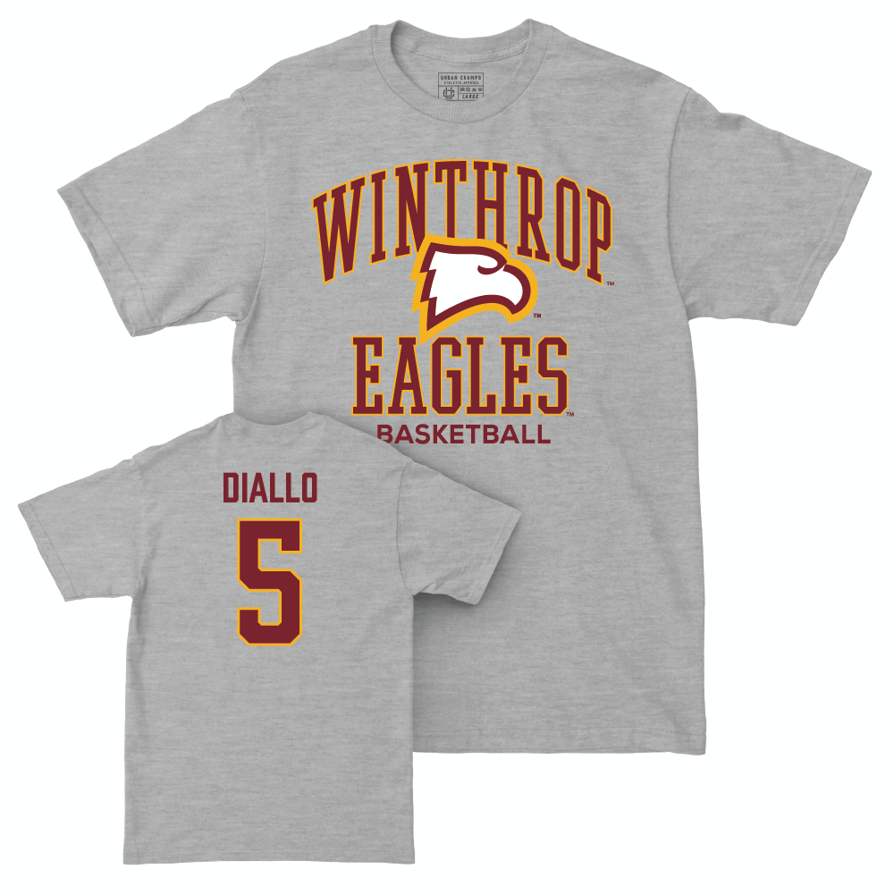 Winthrop Men's Basketball Sport Grey Classic Tee - Yoro Diallo