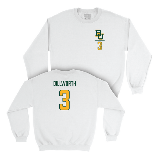 Baylor Football White Logo Crew  - Raneiria Dillworth