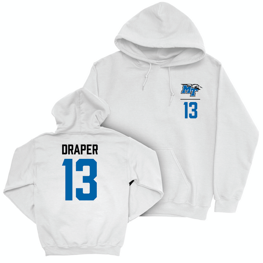 MTSU Women's Soccer White Logo Hoodie  - Allie Draper