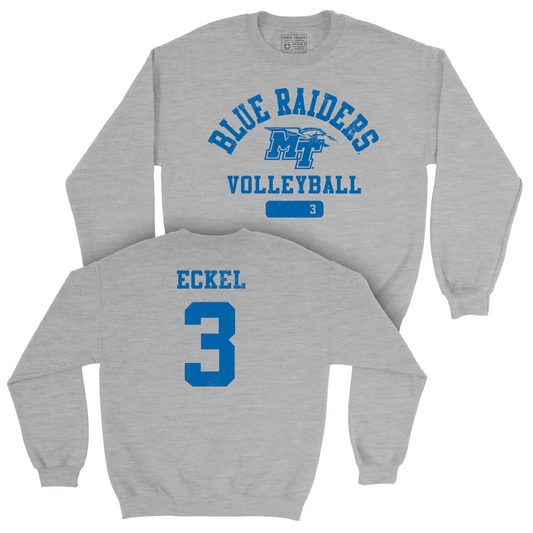 MTSU Women's Volleyball Sport Grey Varsity Crew  - Allyson Eckel