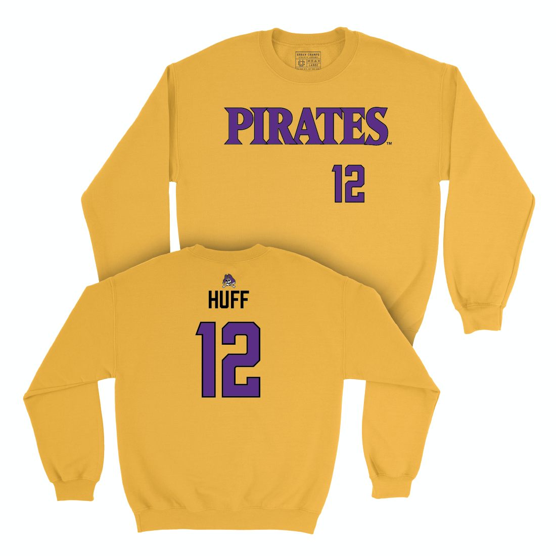 East Carolina Women's Volleyball Gold Pirates Crew - Aulie Huff Small