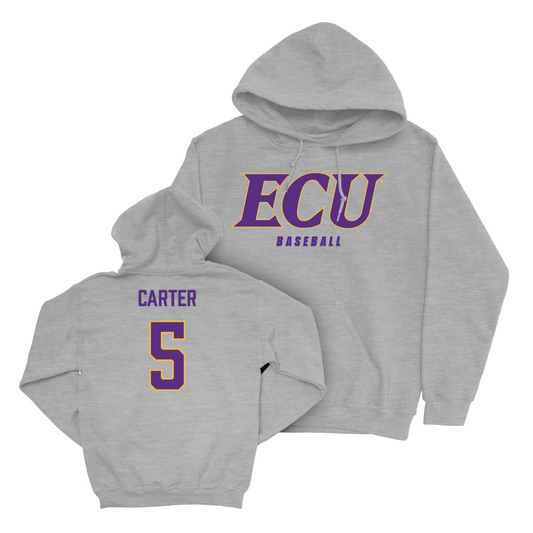 East Carolina Baseball Sport Grey ECU Hoodie - Bristol Carter Small