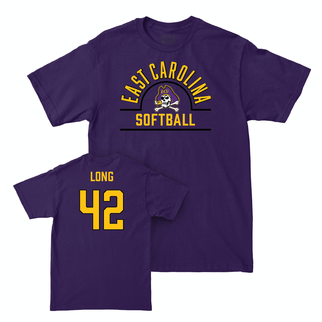 East Carolina Softball Purple Arch Tee - Devin Long Small