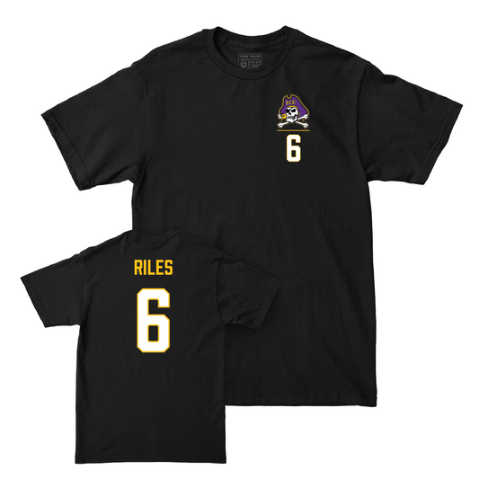 East Carolina Football Black Logo Tee - Desirrio Riles Small