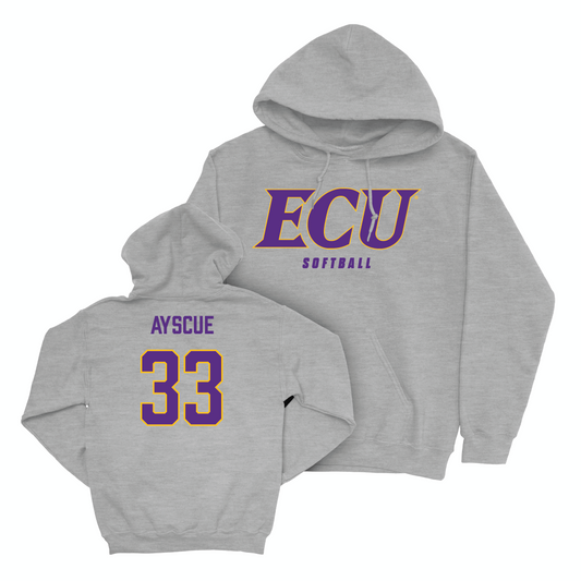 East Carolina Softball Sport Grey ECU Hoodie - Kayleigh Ayscue Small