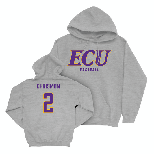 East Carolina Baseball Sport Grey ECU Hoodie - Nathan Chrismon Small