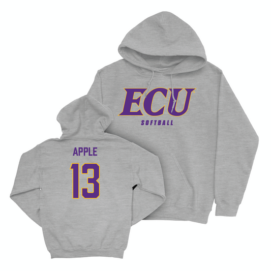 East Carolina Softball Sport Grey ECU Hoodie - Taylor Apple Small