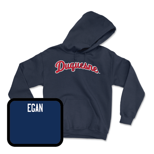 Duquesne Swim & Dive Navy Script Hoodie - Orla Egan