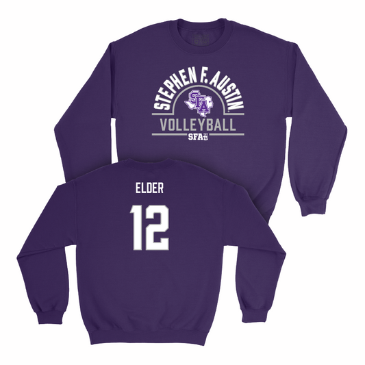 SFA Women's Beach Volleyball Purple Arch Crew - Abigail Elder