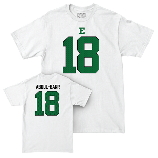 Eastern Michigan Football White Blitz Comfort Colors Tee - Ali Abdul-Barr Small