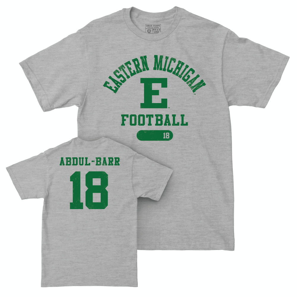 Eastern Michigan Football Sport Grey Varsity Tee - Ali Abdul-Barr Small