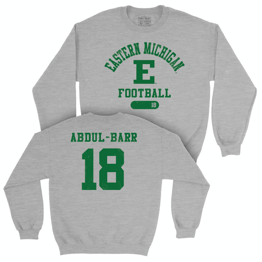 Eastern Michigan Football Sport Grey Varsity Crew - Ali Abdul-Barr Small