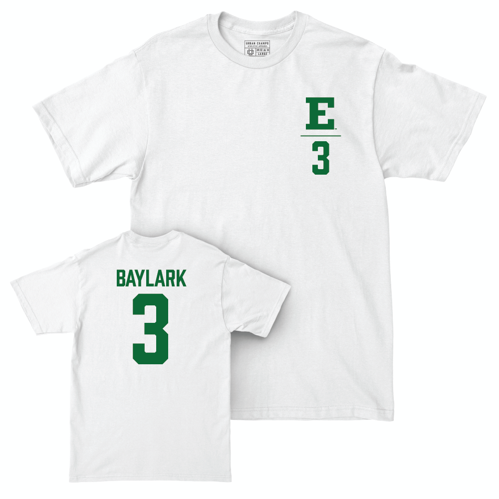 Eastern Michigan Women's Volleyball White Logo Comfort Colors Tee - Angel Baylark Small