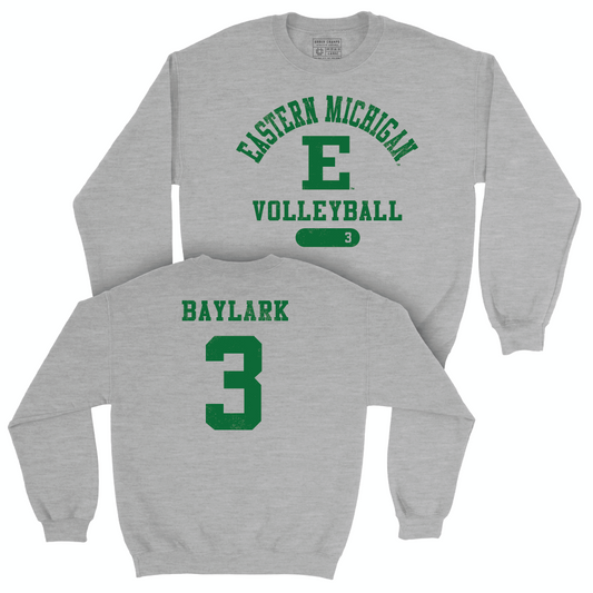 Eastern Michigan Women's Volleyball Sport Grey Varsity Crew - Angel Baylark Small