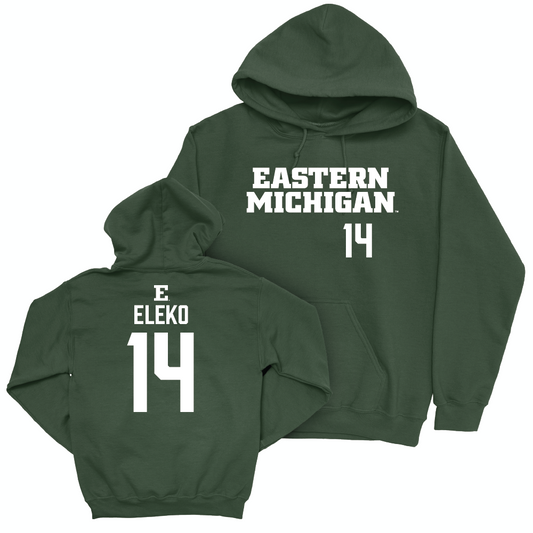 Eastern Michigan Women's Basketball Green Sideline Hoodie - Alphonsia Sisi Eleko Small