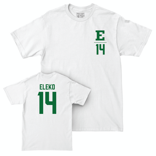 Eastern Michigan Women's Basketball White Logo Comfort Colors Tee - Alphonsia Sisi Eleko Small