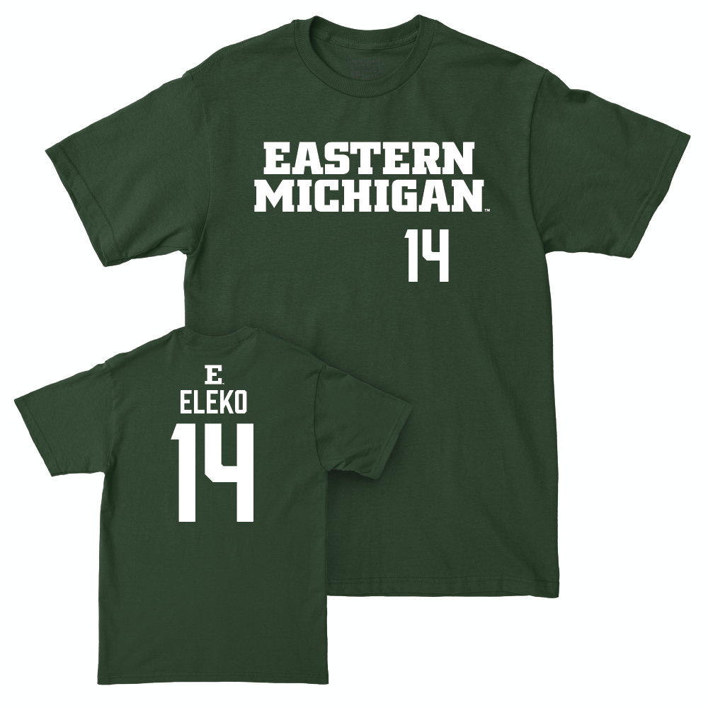 Eastern Michigan Women's Basketball Green Sideline Tee - Alphonsia Sisi Eleko Small