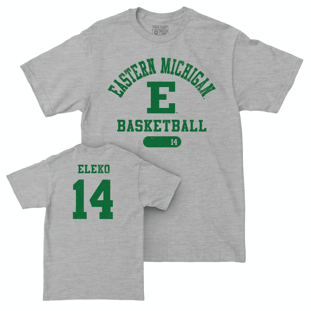 Eastern Michigan Women's Basketball Sport Grey Varsity Tee - Alphonsia Sisi Eleko Small