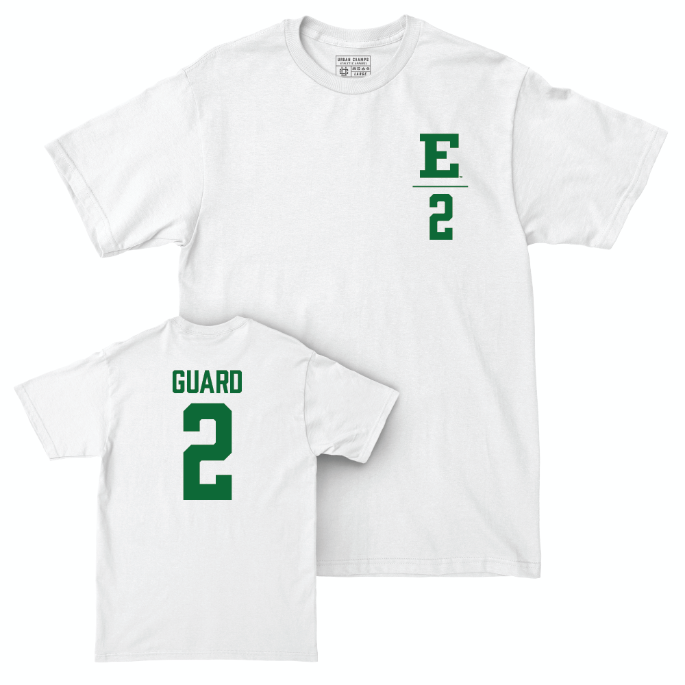 Eastern Michigan Women's Volleyball White Logo Comfort Colors Tee - Anna Guard Small