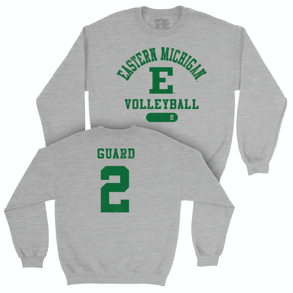 Eastern Michigan Women's Volleyball Sport Grey Varsity Crew - Anna Guard Small