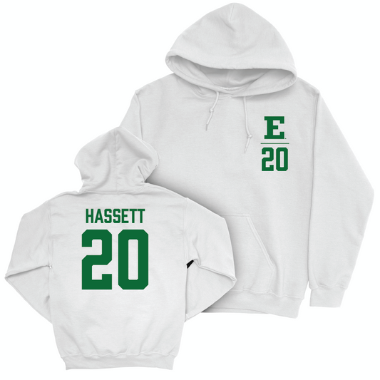 Eastern Michigan Women's Basketball White Logo Hoodie - Ashley Hassett Small