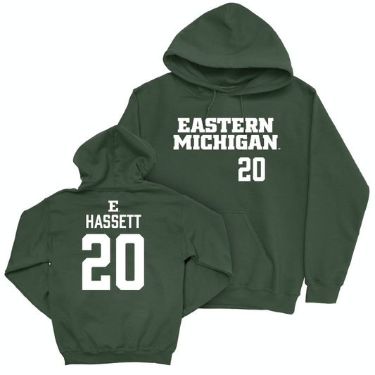 Eastern Michigan Women's Basketball Green Sideline Hoodie - Ashley Hassett Small