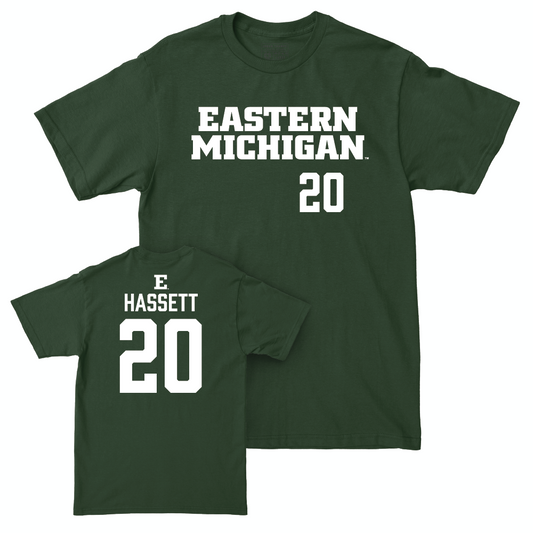 Eastern Michigan Women's Basketball Green Sideline Tee - Ashley Hassett Small