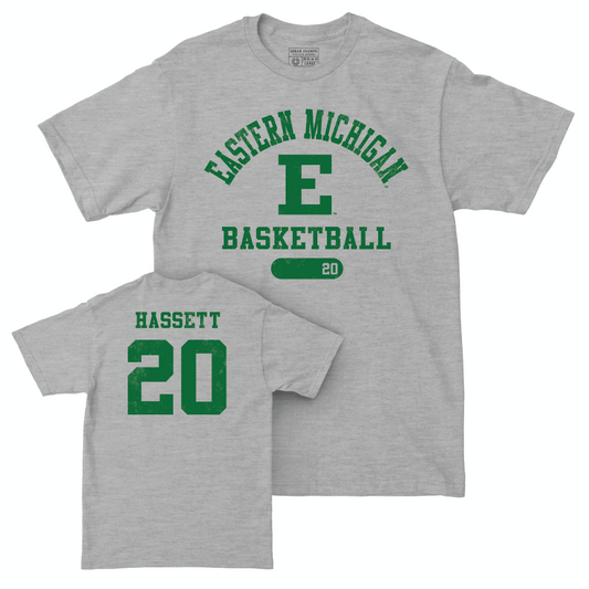 Eastern Michigan Women's Basketball Sport Grey Varsity Tee - Ashley Hassett Small