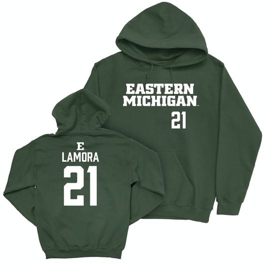 Eastern Michigan Women's Basketball Green Sideline Hoodie - Adrien LaMora Small