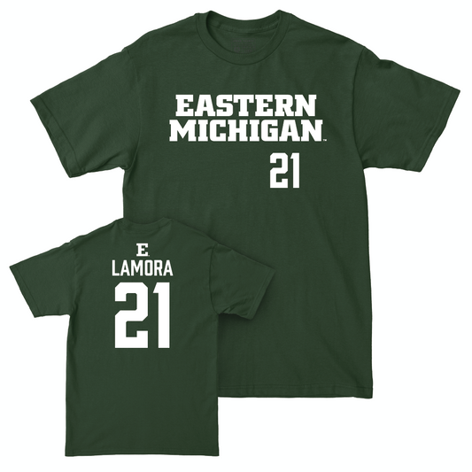 Eastern Michigan Women's Basketball Green Sideline Tee - Adrien LaMora Small