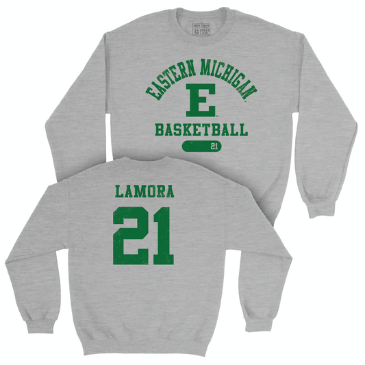 Eastern Michigan Women's Basketball Sport Grey Varsity Crew - Adrien LaMora Small